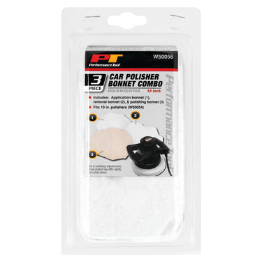 Performance Tool 3 pc. 10" Polishing Bonnets