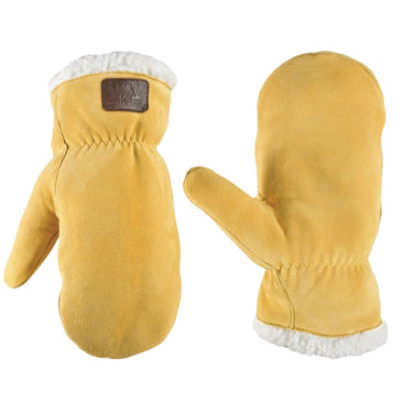 Wells Lamont Deerskin Sherpa Lined Slip-On Wrist Mitten (Yellow) Size XL