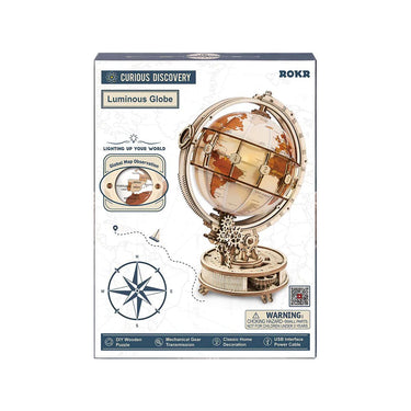 ROKR Luminous Globe 3D Wooden Puzzle