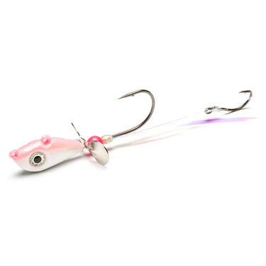 Mustad Fishing Addicted Walleye Death Spinner 1oz (Pink/White)