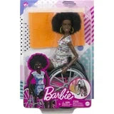 Barbie Fashionistas Doll #194 With Wheelchair & Ramp, Curly Brown Hair, Romper & Accessories