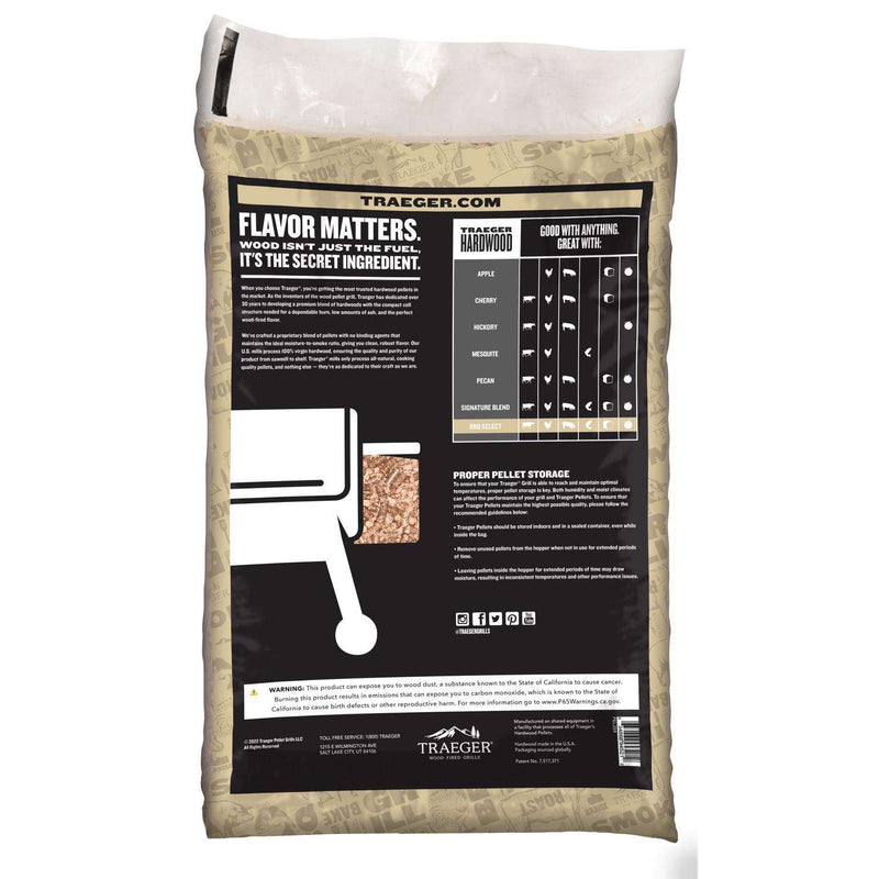 Load image into Gallery viewer, Traeger BBQ Select All Natural Oak/Hickory/Maple Hardwood Pellets 30 lb
