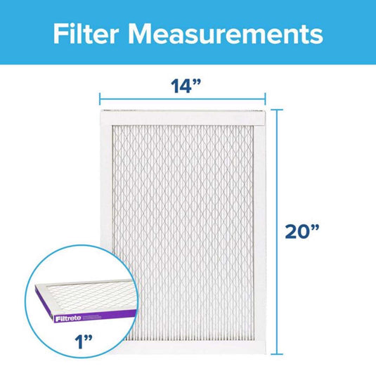 Filtrete 14 in. W X 20 in. H X 1 in. D 12 MERV Pleated Air Filter 1 pk