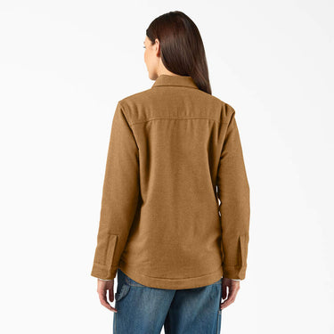 Dickies Women’s Fleece Lined Flannel Chore Coat (Brown Duck) Size S