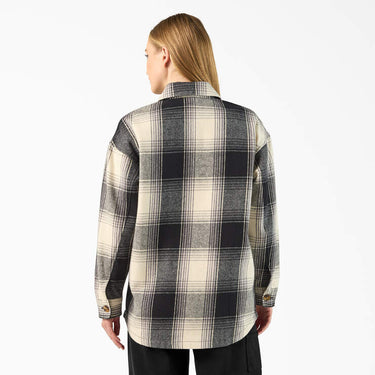 Dickies Women's Flannel Shacket (Black) Size S