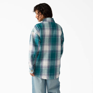 Dickies Women's Flannel Shacket (Balsam) Size L