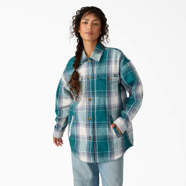 Dickies Women's Flannel Shacket (Balsam) Size L