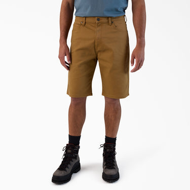 Dickies FLEX 5-Pocket Duck Canvas Shorts, 11" (Brown Duck) Size 36