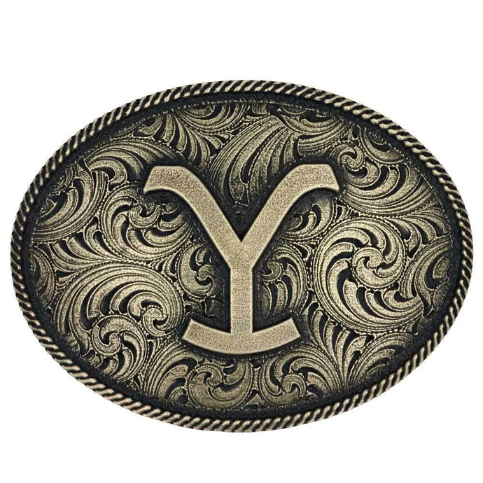 Montana Silversmith The Yellowstone Y Filigree Oval Belt Buckle