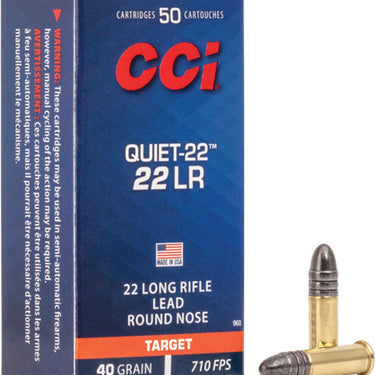 CCI .22 LR Quiet-22 40gr LRN Ammo