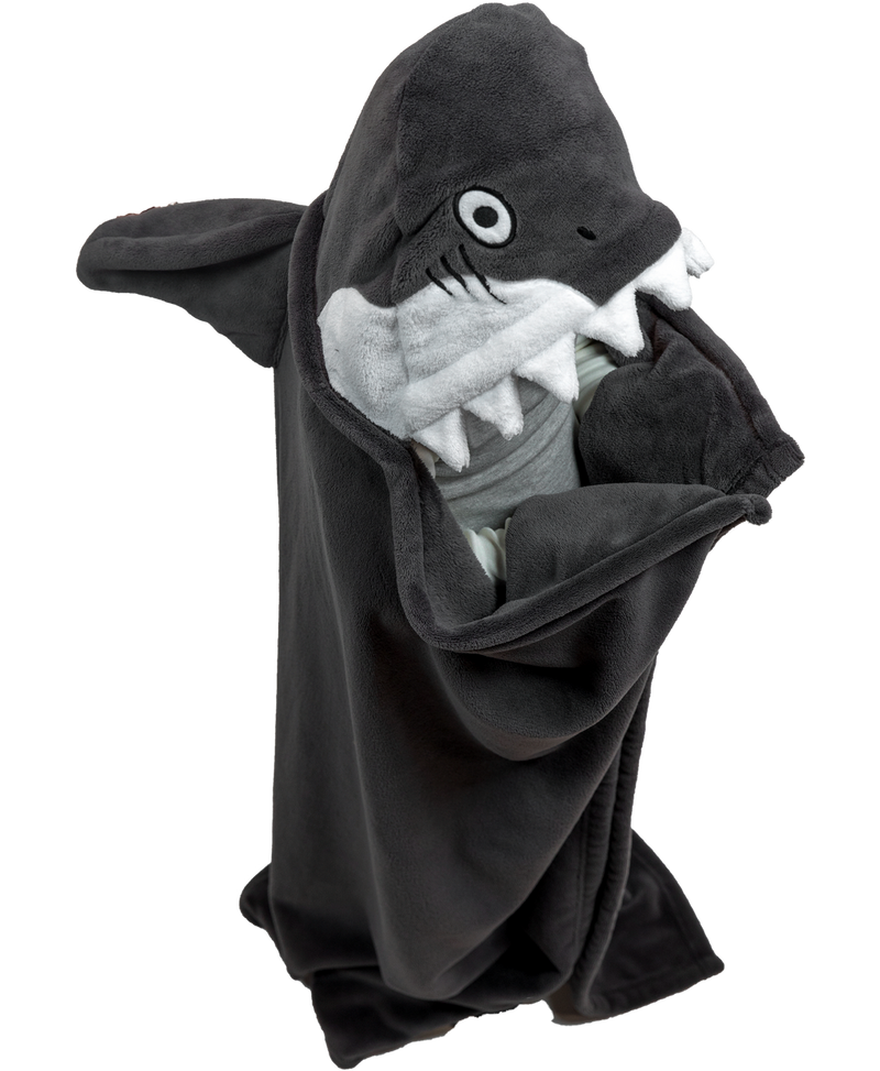 Load image into Gallery viewer, Shark Kid&#39;s Hooded Blanket
