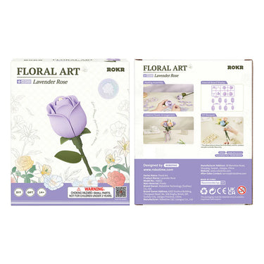 Rokr Handmade Floral Art Series – Single Flower Lavender Rose