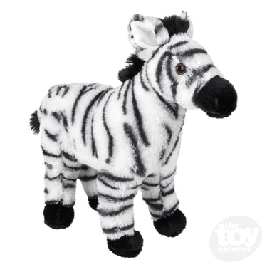 8.5" Animal Den Zebra Plush