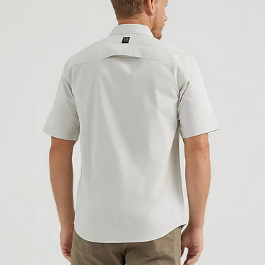 Wrangler Men's Asymmetrical Zip Pocket Shirt (White) Size XL