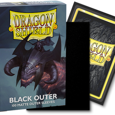 Dragon Shield Sleeves: Outer Sleeves Standard Matte - Black 100CT