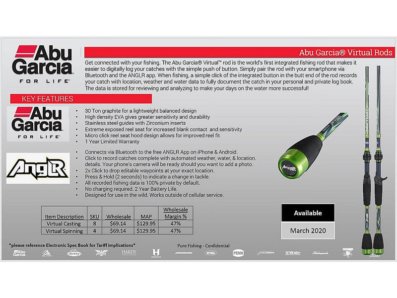 Load image into Gallery viewer, Abu Garcia® Virtual™ Spinning Combo Bluetooth Rod Medium 6&#39;6&quot;

