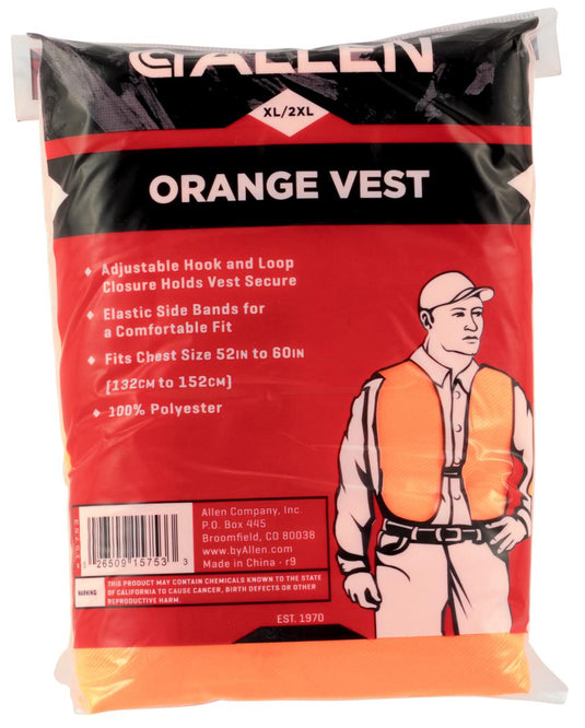 Allen Adult Big Man Hunting Vest 60" - Blaze Orange