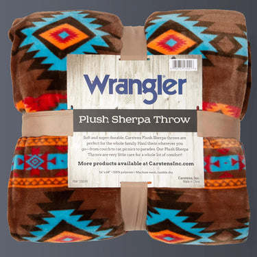 Carstens Wrangler® Southwest Horizon Plush Sherpa Throw