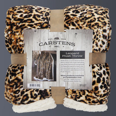 Carstens Leopard Plush Sherpa Throw