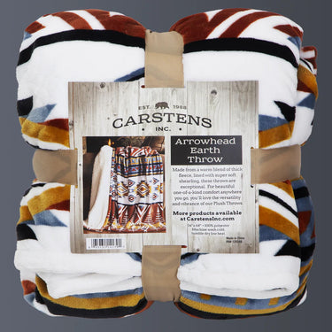 Carstens Arrowhead Earth Plush Sherpa Throw