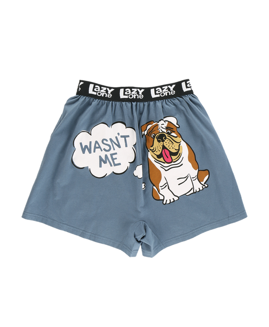 Wasn't Me Bulldog Men's Funny Boxer Large