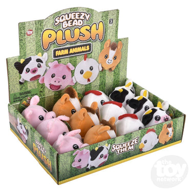 3" Farm Animal Squeezy Bead Plush (Sold Separately)