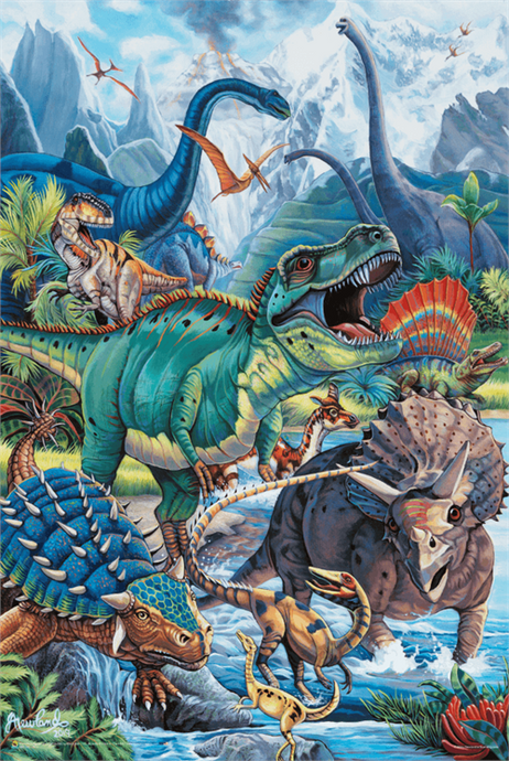 Dinos By Jenny Newland Poster
