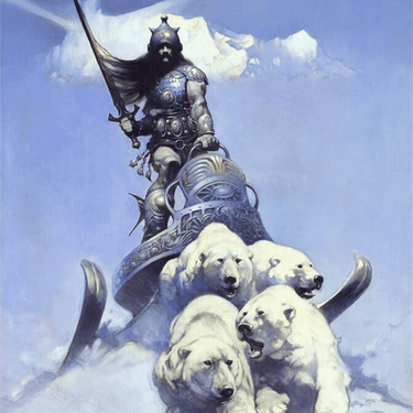 Silver Warrior - By: Frank Frazetta