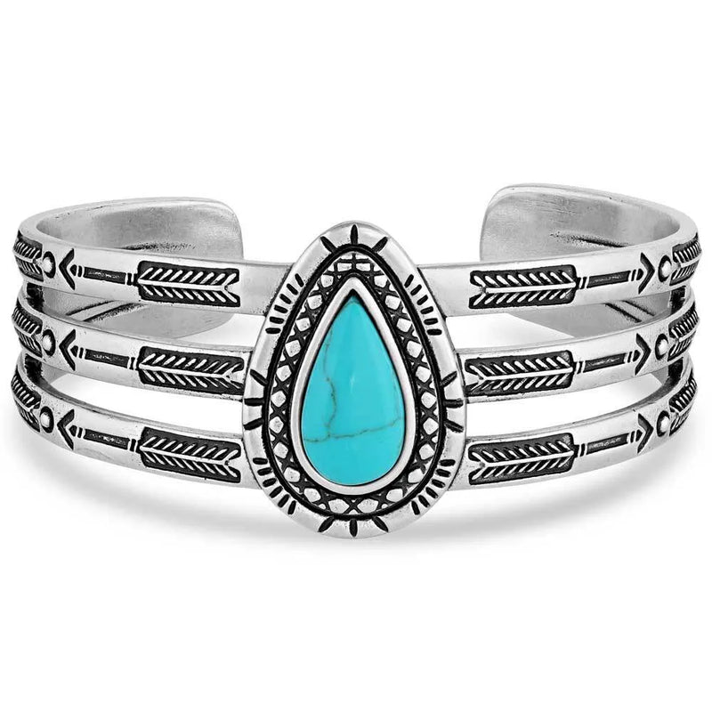 Load image into Gallery viewer, Montana Silversmith Ways of the West Turquoise Cuff Bracelet
