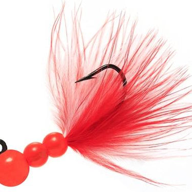 Beau Mac Marabou Jig 1/0 (Flame Red/White)
