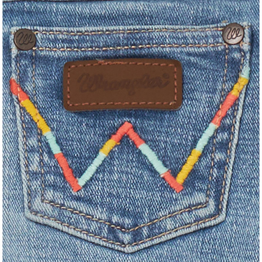 Wrangler Girl's Blaine Denim Shorts (Light Wash) Size 4