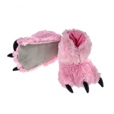 Lazy One Bear Adult Paw Slipper (Pink) Size L