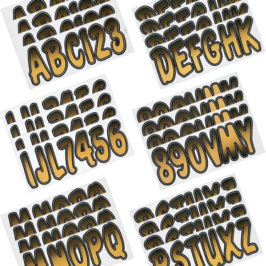 Boat Lettering 3″ Registration Kit (Brown/Black)