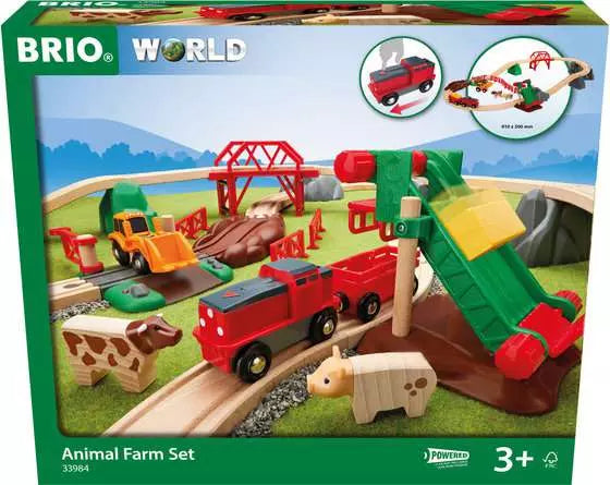 Load image into Gallery viewer, BRIO World Train Set Animal Farm Set
