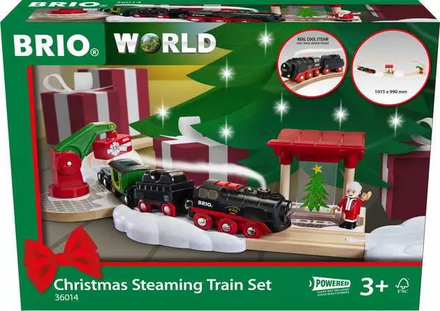 Load image into Gallery viewer, BRIO World Train Set Christmas Steaming Train Set
