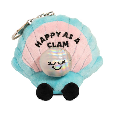 "Happy as a Clam" Clam Plush Bag Charm