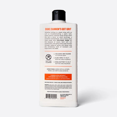 Duke Cannon Mandarin & Fresh Mint Heavy Grit Deep Cleaning Body Wash