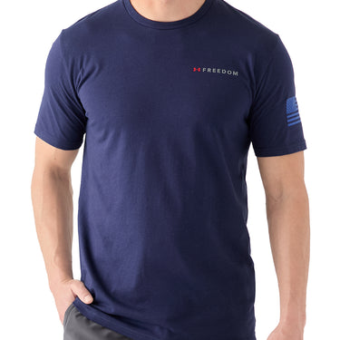 Under Armour Freedom Logo Men's T-Shirt (Midnight Navy/Royal) Size M
