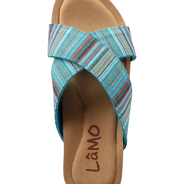 LâMO Leyla Women's Crossband Sandal (Turquoise) Size 10