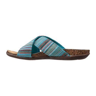 LâMO Leyla Women's Crossband Sandal (Turquoise) Size 10