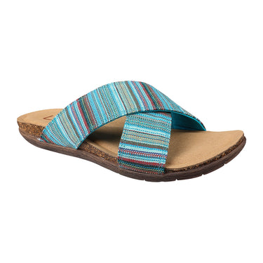 LâMO Leyla Women's Crossband Sandal (Turquoise) Size 10