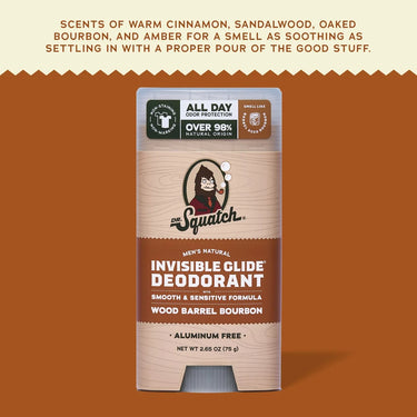 Dr. Squatch Wood Barrel Bourbon Invisible Glide Deodorant