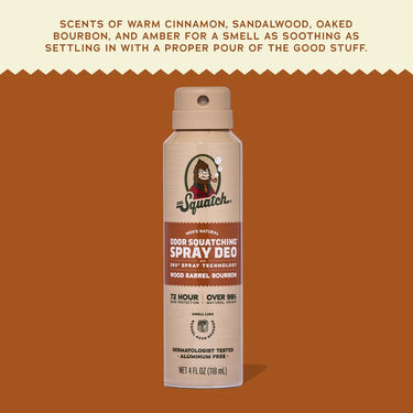 Dr. Squatch Wood Barrel Bourbon Spray Deodorant
