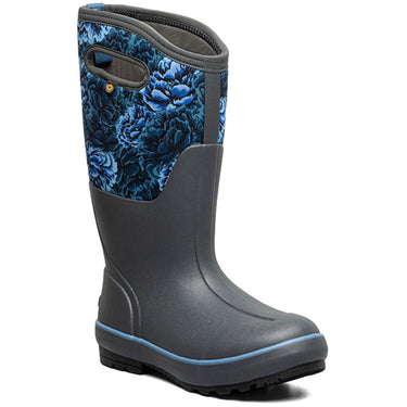 Bogs Women's Classic II Perfect Flowers Rubber Boot (Black) Size 9M