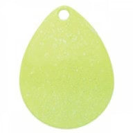 Fish Eye Tackle Blades #6 Colorado Glitter 3ct (Chartreuse)