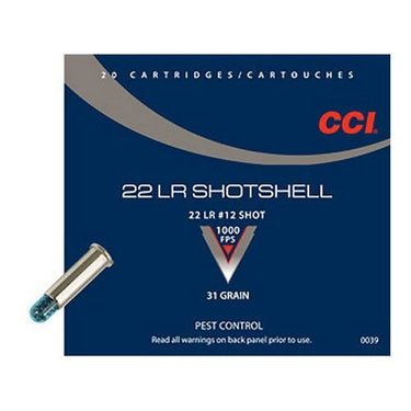 CCI Shotshell Aluminum .22LR 31GR #12 Shot 20Rds