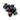 Chessex Opaque Black/Pink Set of 10 D10S