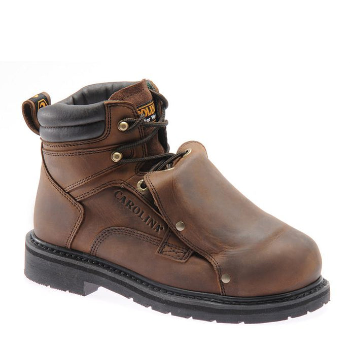 CAROLINA METPRO MEN’S 6” BROAD STEEL TOE EXTERNAL METGUARD SIZE 11W MEDIUM BROWN