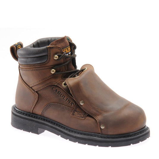 CAROLINA METPRO MEN’S 6” BROAD STEEL TOE EXTERNAL METGUARD SIZE 13 MEDIUM BROWN