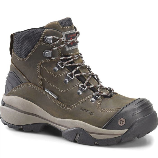 CAROLINA FLAGSTONE 6" CARBON COMPOSITE TOE WATERPROOF HIKER SIZE 8.5D BROWN WITH GREY POP